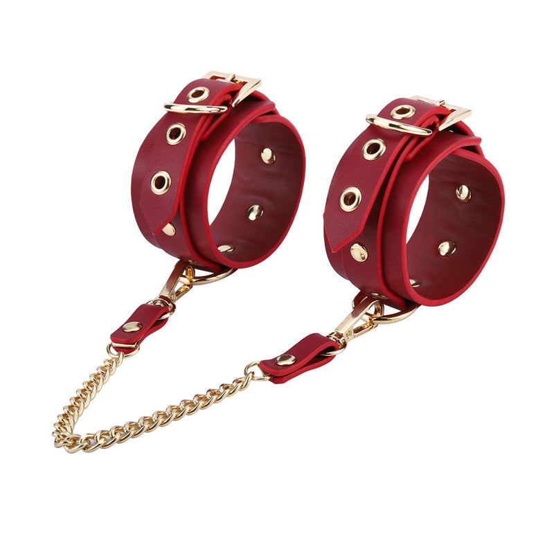 Kiotos - Kit BDSM Fancy da 5 articoli - Borsa di lusso con 5 diversi articoli BDSM - Pelle PU (vegana) - Disponibile in Rosso, rosa e nero - Erotiekvoordeel.nl