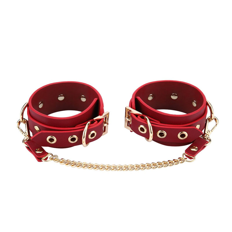 Kiotos - Kit BDSM Fancy da 5 articoli - Borsa di lusso con 5 diversi articoli BDSM - Pelle PU (vegana) - Disponibile in Rosso, rosa e nero - Erotiekvoordeel.nl