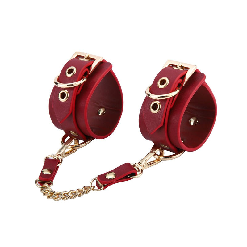 Kiotos - Kit BDSM Fancy da 5 articoli - Borsa di lusso con 5 diversi articoli BDSM - Pelle PU (vegana) - Disponibile in Rosso, rosa e nero - Erotiekvoordeel.nl