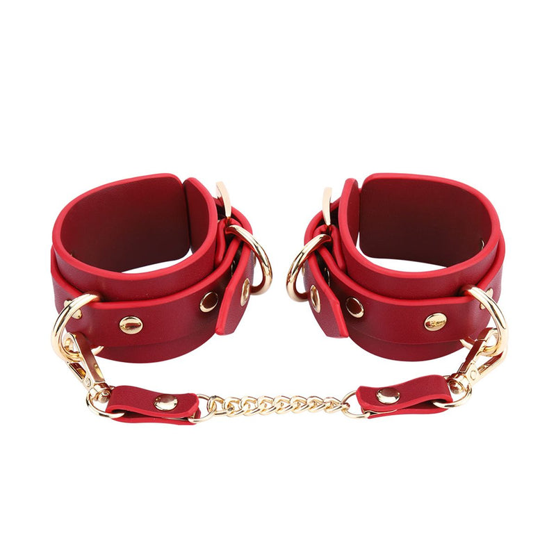 Kiotos - Kit BDSM Fancy da 5 articoli - Borsa di lusso con 5 diversi articoli BDSM - Pelle PU (vegana) - Disponibile in Rosso, rosa e nero - Erotiekvoordeel.nl