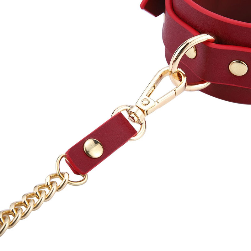 Kiotos - Kit BDSM Fancy da 5 articoli - Borsa di lusso con 5 diversi articoli BDSM - Pelle PU (vegano) - Disponibile in Rosso, rosa e nero - Erotiekvoordeel.nl