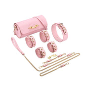 Kiotos - Kit BDSM Fancy da 5 articoli - Borsa di lusso con 5 diversi articoli BDSM - Pelle PU (vegana) - Disponibile in Rosso, rosa e nero - Erotiekvoordeel.nl