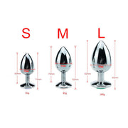 Plug anal en aluminium avec cristal rouge - Small-Erotiekvoordeel.nl