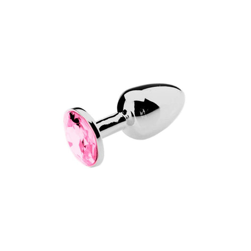 Kiotos - Plug anale in alluminio - Con cristallo rosa - Erotiekvoordeel.nl