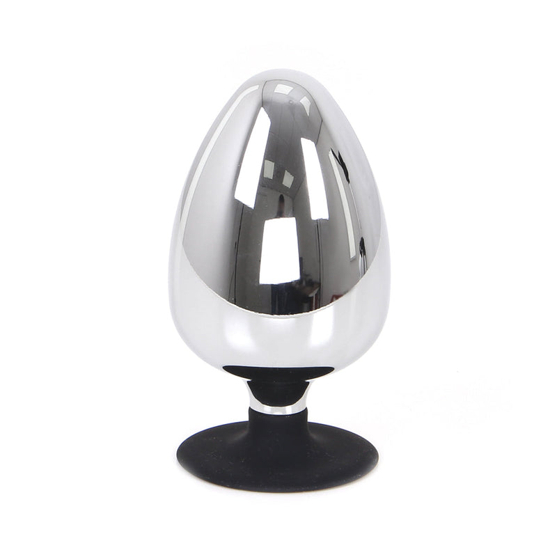 Kiotos - Plug anale in acciaio inossidabile con base in silicone BIG-S-Erotiekvoordeel.nl