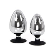 Kiotos - Plug anale in acciaio inossidabile con base in silicone BIG-S-Erotiekvoordeel.nl