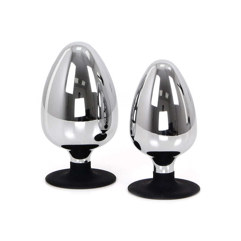 Kiotos - Plug anale in acciaio inossidabile con base in silicone BIG-S-Erotiekvoordeel.nl