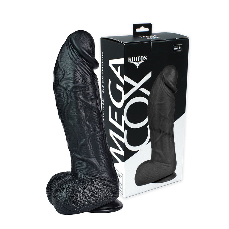 Kiotos Cox Mega Dildo n° 6 - 28 x 7,4 cm - Noir - Erotiekvoordeel.nl