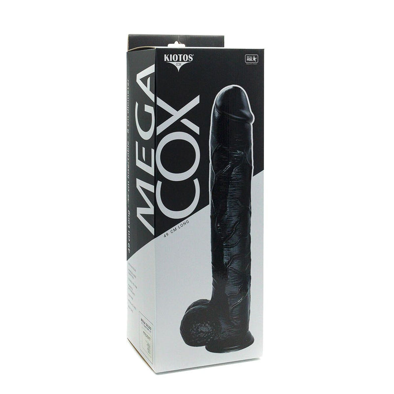 Kiotos Cox Mega Dildo Nr. 9 - 48 x 8 cm - Zwart-Erotiekvoordeel.nl