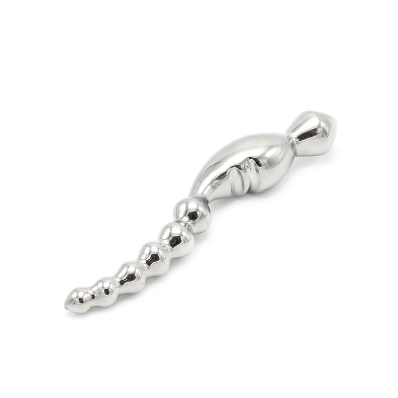 Kiotos - Curve Steel Dildo Ridges - Dildo with Ridges - Stainless Steel-Erotiekvoordeel.nl