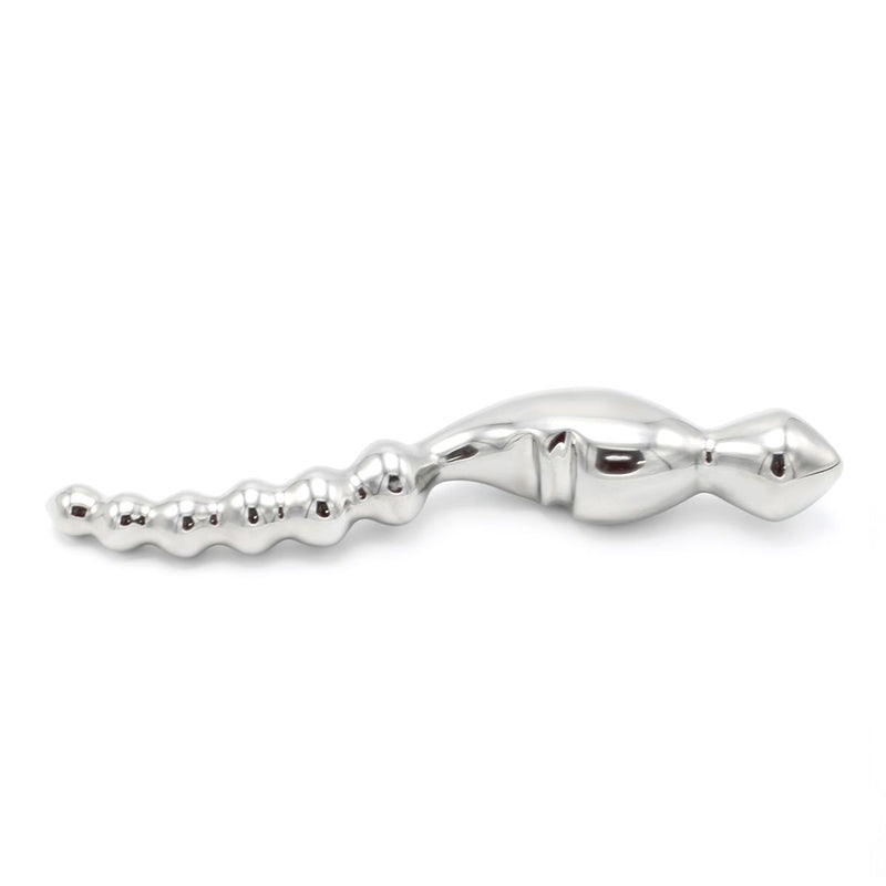 Kiotos - Curve Steel Dildo Ridges - Dildo with Ridges - Stainless Steel-Erotiekvoordeel.nl