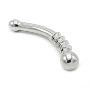 Kiotos - Curve Steel Dildo Twisted - Dildo con nervature - RVS-Erotiekvoordeel.nl