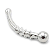 Kiotos - Curve Steel Dildo Twisted - Dildo con nervature - RVS-Erotiekvoordeel.nl