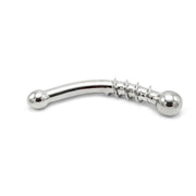Kiotos - Curve Steel Dildo Twisted - Dildo con nervature - Acciaio inossidabile - Erotiekvoordeel.nl