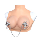 Kiotos - Masque démoniaque avec pendentif - Pinces à tétons avec chaîne-Erotiekvoordeel.nl