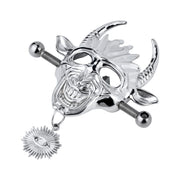Kiotos - Masque démoniaque avec pendentif - Pinces à tétons avec chaîne - Erotiekvoordeel.nl