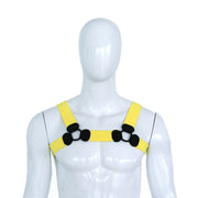 Kiotos - Arnés elástico - Arnés - Body de tiras - Amarillo-Erotiekvoordeel.nl