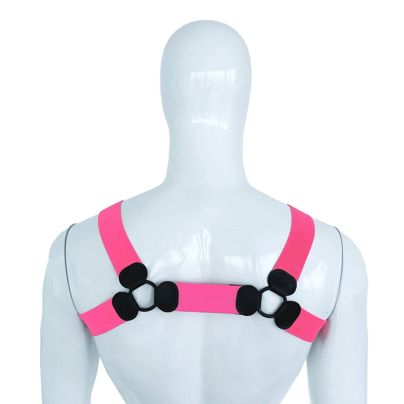 Kiotos - Imbracatura elastica per il seno - Imbracatura - Body con cinturini - Rosa-Erotiekvoordeel.nl