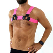 Kiotos - Imbracatura elastica per il seno - Imbracatura - Body con cinturini - Rosa-Erotiekvoordeel.nl