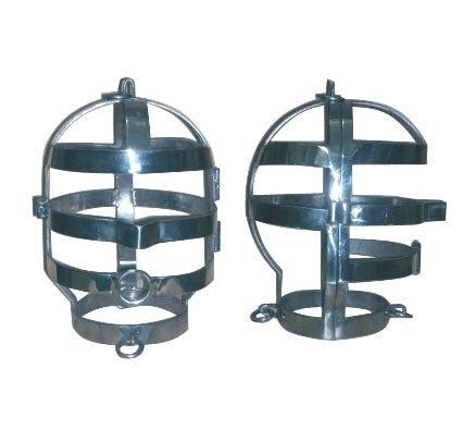 Kiotos - Grande cage de tête en métal - Acier inoxydable - Erotiekvoordeel.nl