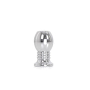 Kiotos - Hollow Anal Plug - Stainless Steel - Ribbed - Length 70 mm-Erotiekvoordeel.nl