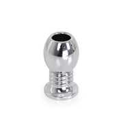Kiotos - Hollow Anal Plug - Stainless Steel - Ribbed - Length 70 mm-Erotiekvoordeel.nl