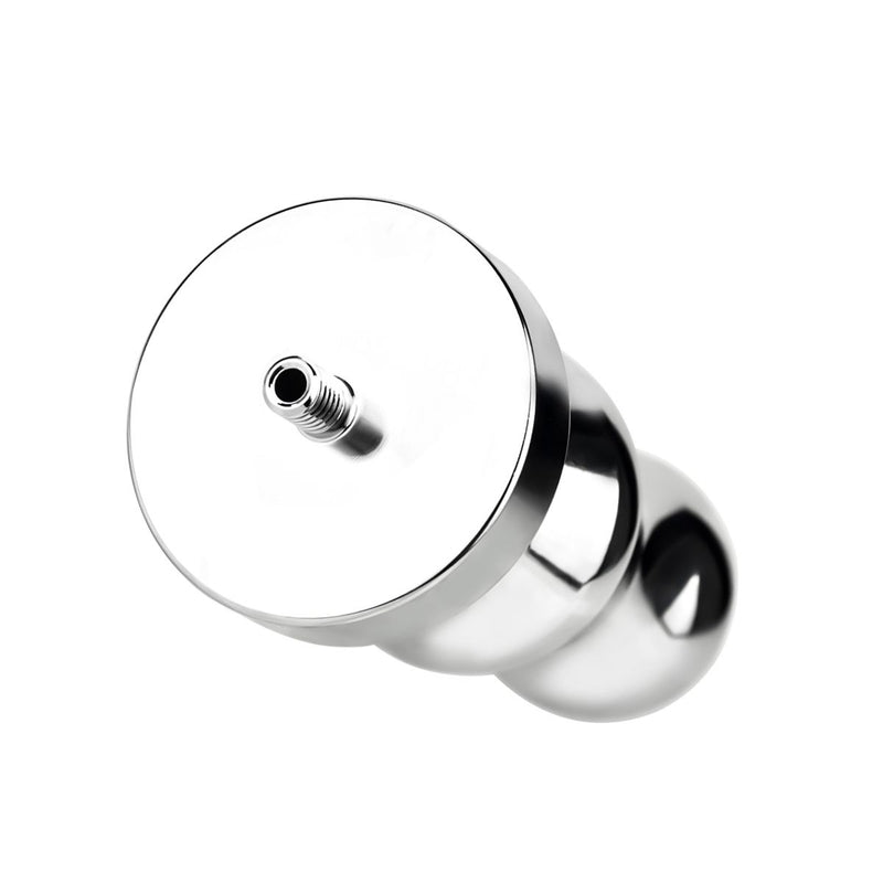 Kiotos - Hollow Penis Plug - Hollow Dilator - With Hollow Ribbed Butt Plug - Ass Lock - Stainless Steel - Erotiekvoordeel.nl