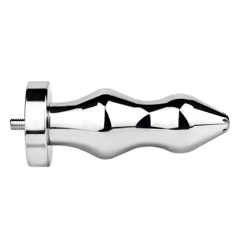 Kiotos - Hollow Penis Plug - Hollow Dilator - With Hollow Ribbed Butt Plug - Ass Lock - Stainless Steel - Erotiekvoordeel.nl