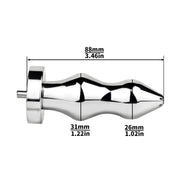 Kiotos - Hollow Penis Plug - Hollow Dilator - With Hollow Ribbed Butt Plug - Ass Lock - Stainless Steel - Erotiekvoordeel.nl