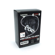Kiotos - Hollow Penis Plug - Hollow Dilator - With Hollow Ribbed Butt Plug - Ass Lock - Stainless Steel - Erotiekvoordeel.nl