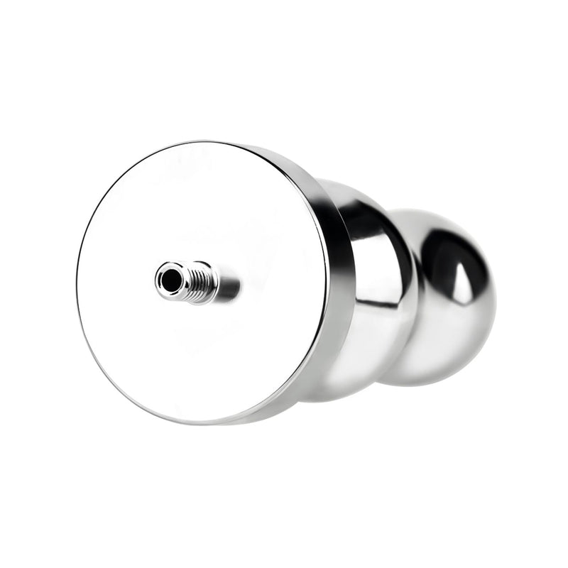 Kiotos - Hollow Penis Plug - Hollow Dilator - With Hollow Ribbed Butt Plug - Ass Lock - Stainless Steel - Erotiekvoordeel.nl