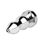Kiotos - Hollow Penis Plug - Hollow Dilator - With Hollow Ribbed Butt Plug - Ass Lock - Stainless Steel - Erotiekvoordeel.nl