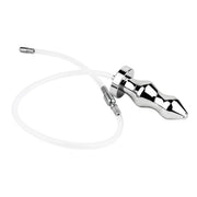 Kiotos - Hollow Penis Plug - Hollow Dilator - With Hollow Ribbed Butt Plug - Ass Lock - Stainless Steel - Erotiekvoordeel.nl