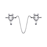 Kiotos - Kittenoortjes met Strik en Belletje - Tepelklemmen met ketting-Erotiekvoordeel.nl