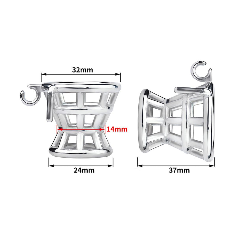 Kiotos - Ceinture de chasteté - Cage de chasteté conique avec ceinture - Noir - Erotiekvoordeel.nl