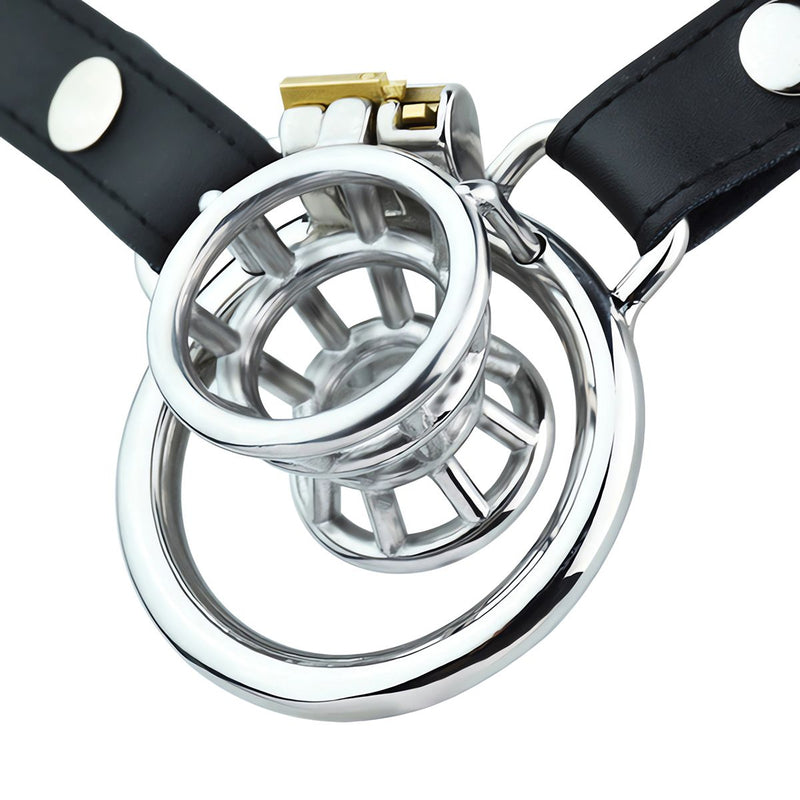 Kiotos - Ceinture de chasteté - Cage de chasteté conique avec ceinture - Noir - Erotiekvoordeel.nl