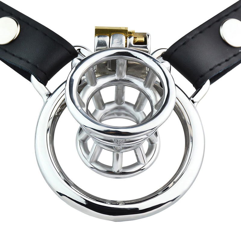 Kiotos - Ceinture de chasteté - Cage de chasteté conique avec ceinture - Noir - Erotiekvoordeel.nl