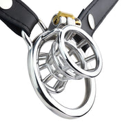 Kiotos - Ceinture de chasteté - Cage de chasteté conique avec ceinture - Noir - Erotiekvoordeel.nl