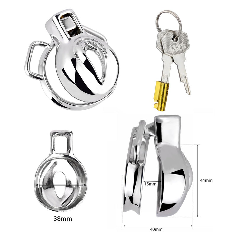 Kiotos - Cintura di castità - Gabbia di castità in acciaio inossidabile - Imitazione vulva - Addestramento sissy - Nero-Erotiekvoordeel.nl