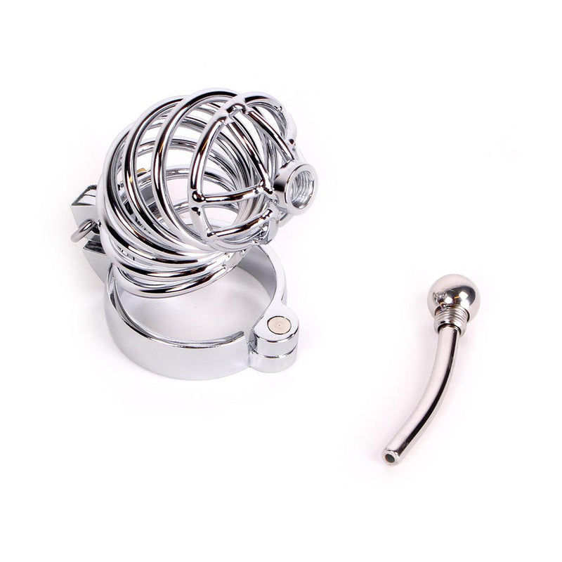 Kiotos - Chastity Cage with Urethral Plug and Padlock - Erotiekvoordeel.nl