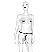 Kiotos Leather - Body Harnas - Leren Riemen Body - Heupriem met Klemmen voor Tepels en Geslachtsdeel - Verstelbaar-Erotiekvoordeel.nl