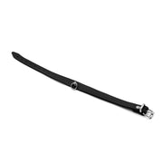 Kiotos Leather - Collar met Kleine O-ring - Leder - Zwart-Erotiekvoordeel.nl