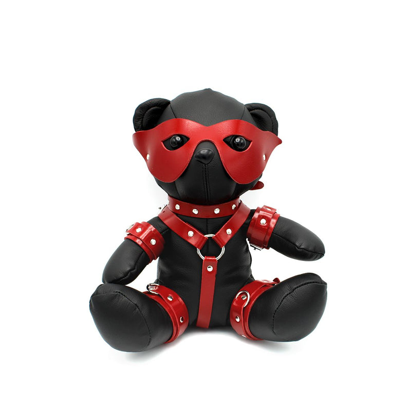 Kiotos Leather - EDDY, der BDSM-Teddybär - Red Spankee - Leder - Erotiekvoordeel.nl