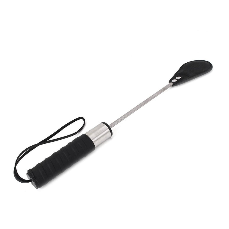 Kiotos - Luxe RVS En Tuigleer Paardrijzweep/Plak-Erotiekvoordeel.nl