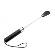 Kiotos - Luxe RVS En Tuigleer Paardrijzweep/Plak-Erotiekvoordeel.nl