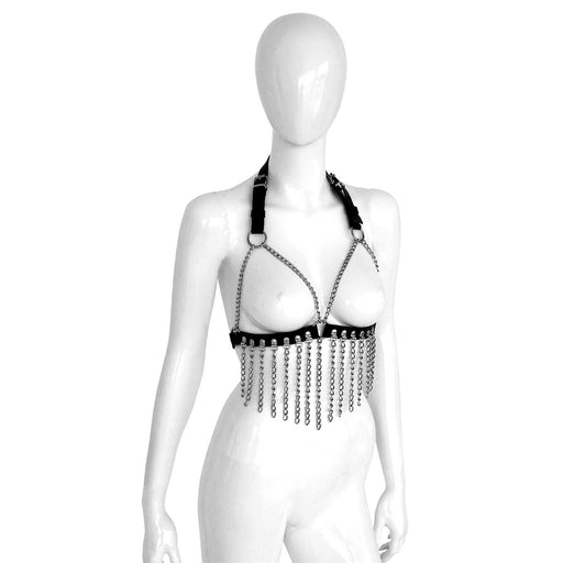 Kiotos - Leather Bra with Chains - Erotiekvoordeel.nl