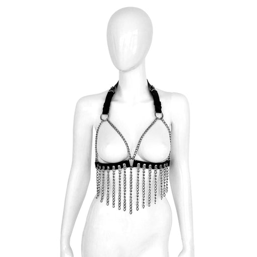 Kiotos - Leather Bra with Chains - Erotiekvoordeel.nl