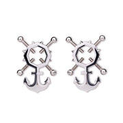 Kiotos - Reggiseno aperto in pelle con pinze per capezzoli regolabili con ciondolo a forma di ancora e campanellini - Erotiekvoordeel.nl