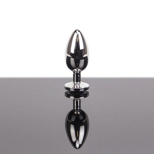 Kiotos - Lightweight Metal Butt Plug with White Crystal - Medium - Erotiekvoordeel.nl