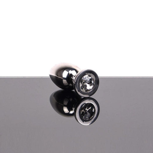 Kiotos - Lightweight Metal Butt Plug with White Crystal - Medium - Erotiekvoordeel.nl